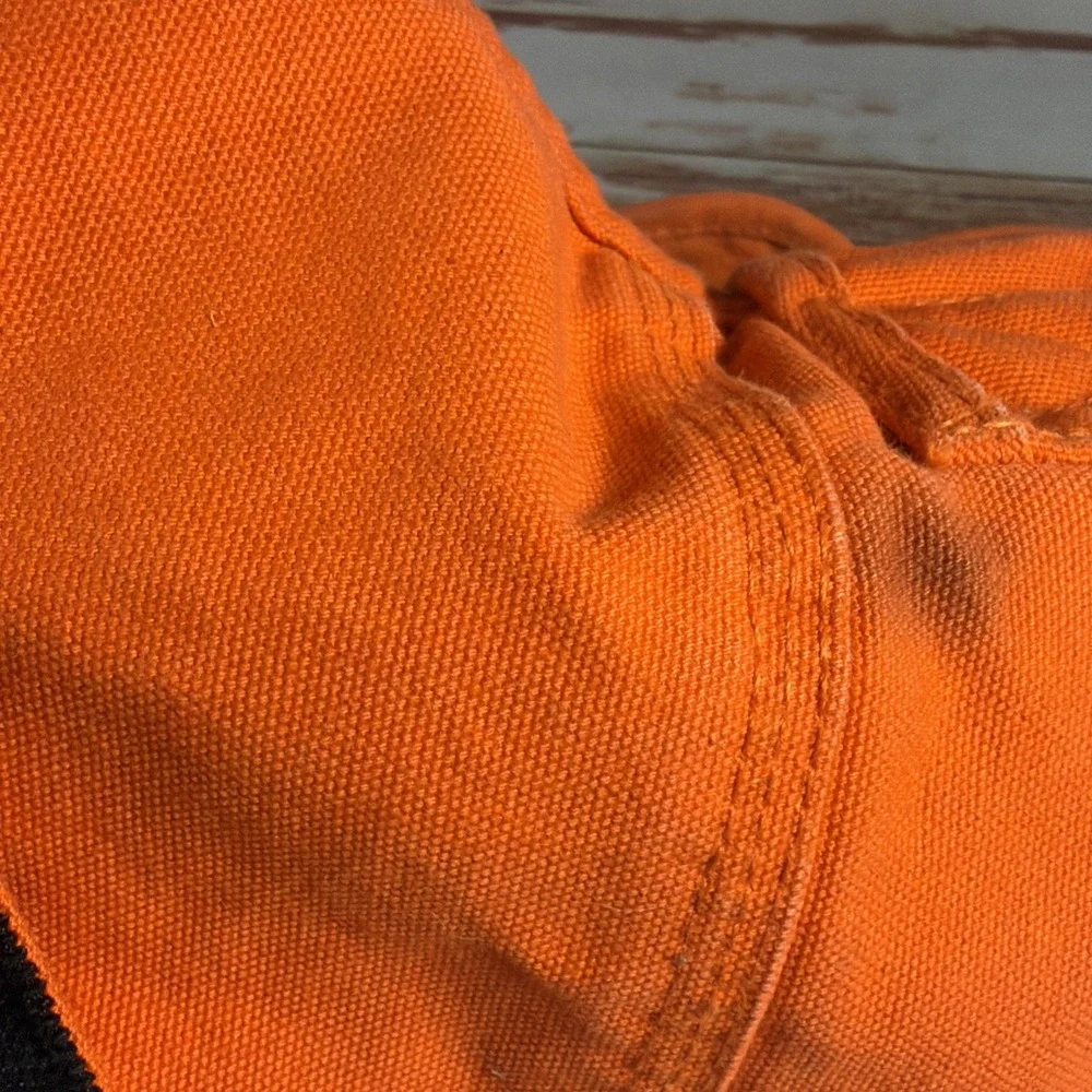 Carhartt Dog Coat Orange Canvas Quilted Insulated Chore Jacket Medium